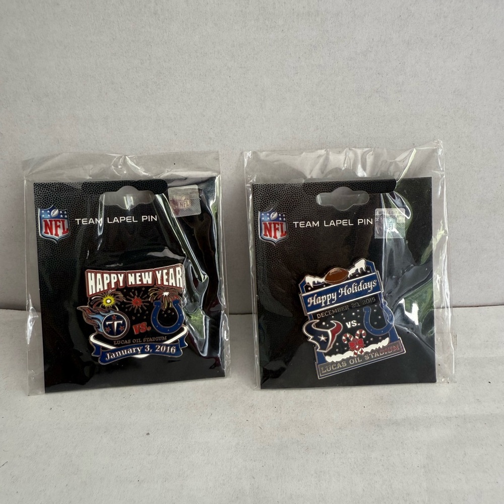 NFL 2015 & 2016 Holiday Game Pins, Colts Vs The Texans